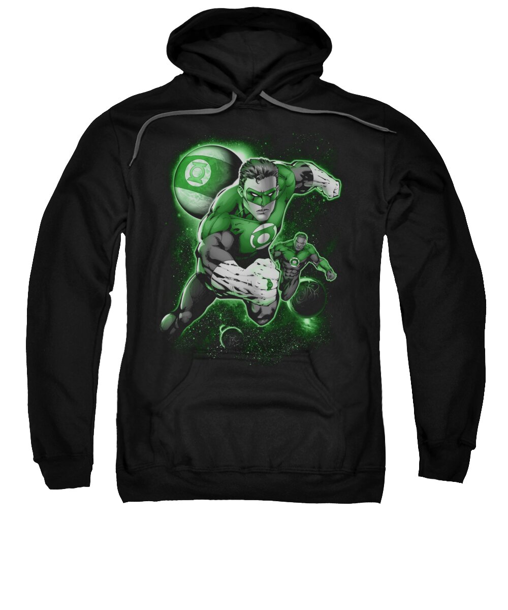 Green Lantern Sweatshirt featuring the digital art Green Lantern - Lantern Planet by Brand A