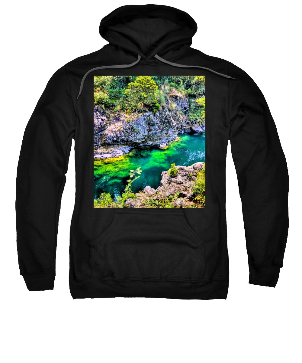 Green Sweatshirt featuring the photograph Green River by Jonny D