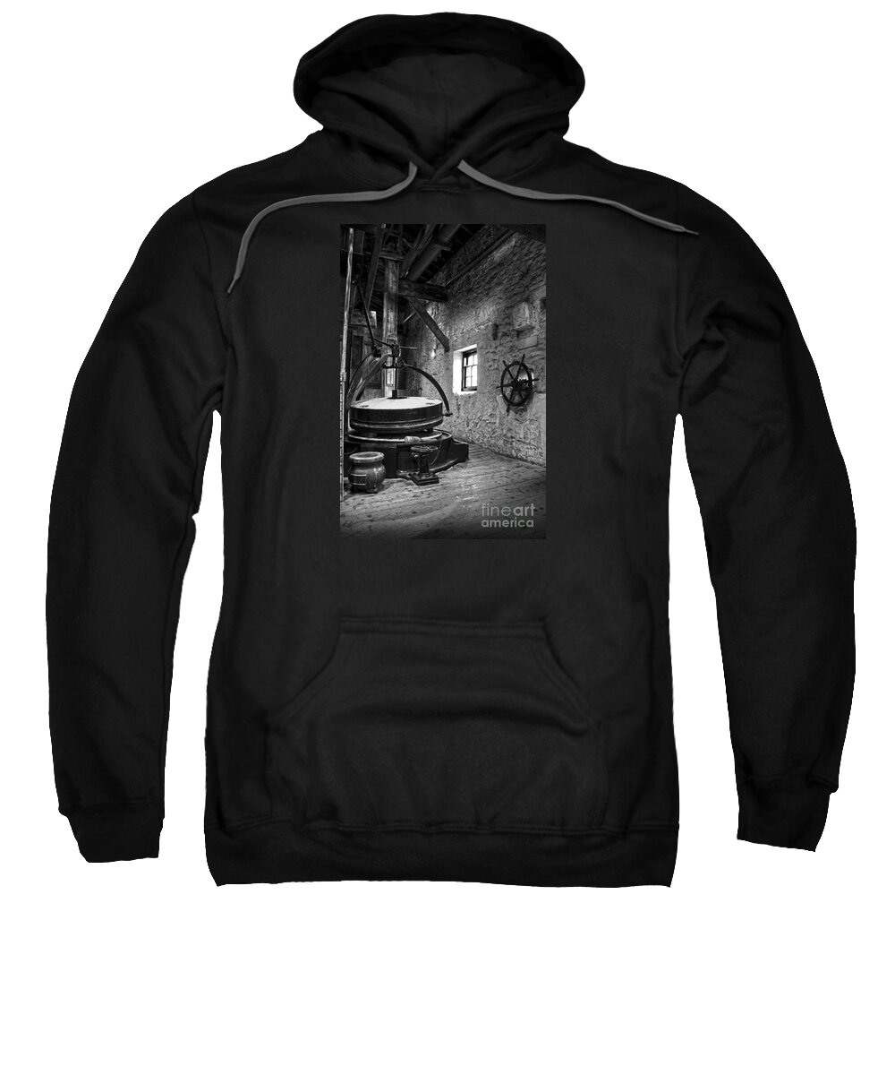 Grinder Sweatshirt featuring the photograph Grinder for unmalted barley in an old distillery by RicardMN Photography