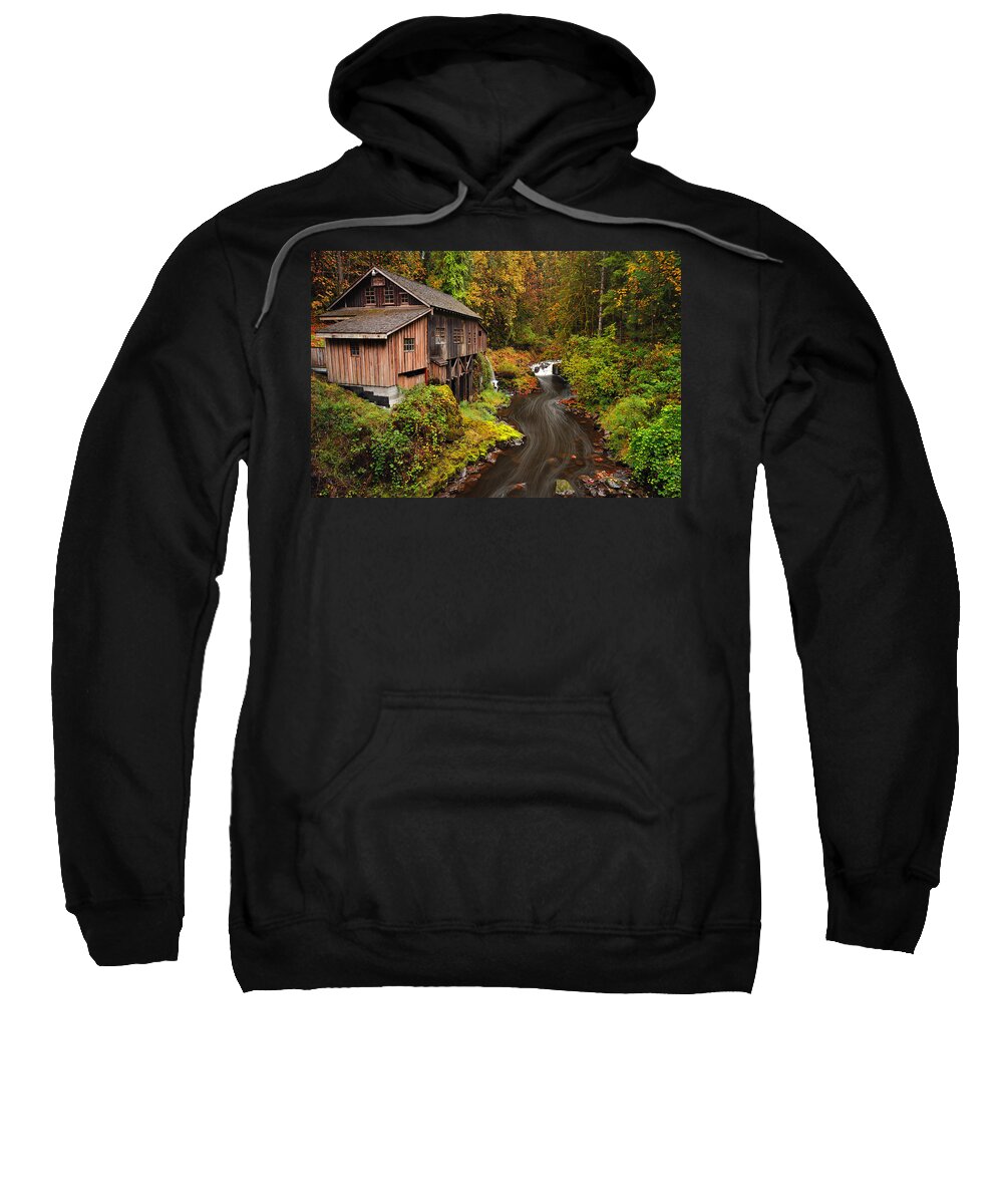 Autumn Sweatshirt featuring the photograph Grist Mill in Autumn by Andrew Kumler