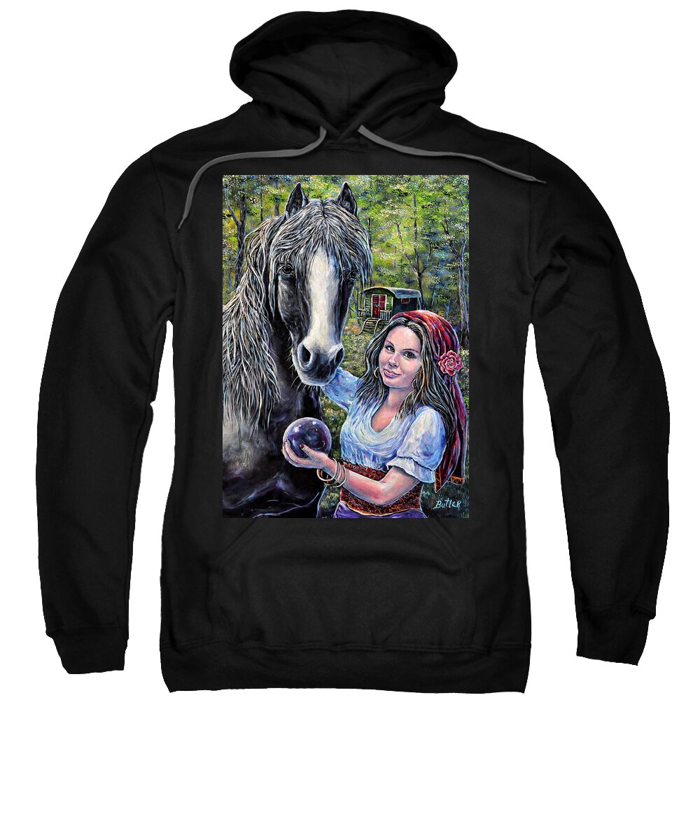 Gypsy Sweatshirt featuring the painting Gypsies by Gail Butler