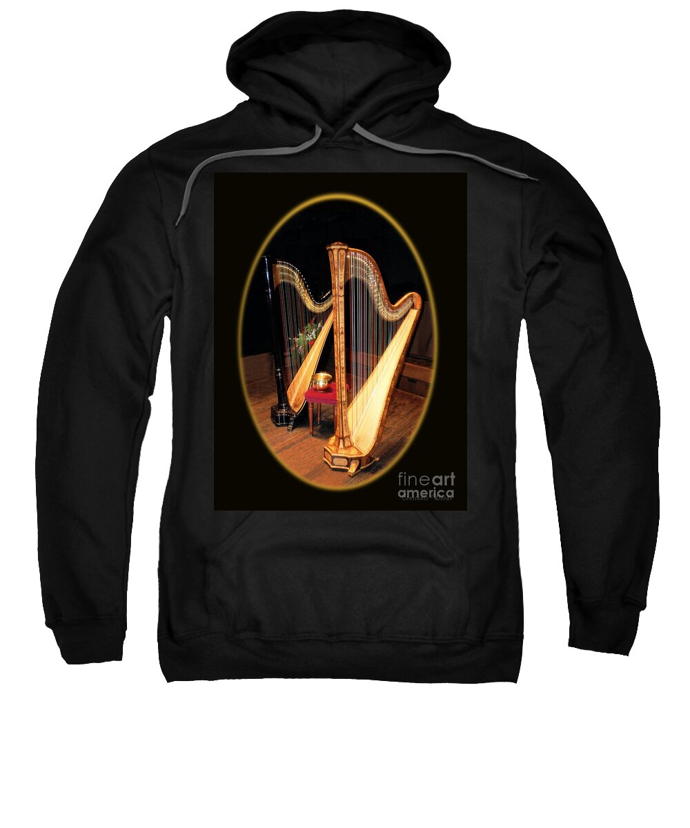 Harp Artwork Sweatshirt featuring the photograph Harp and Bowl by Constance Woods