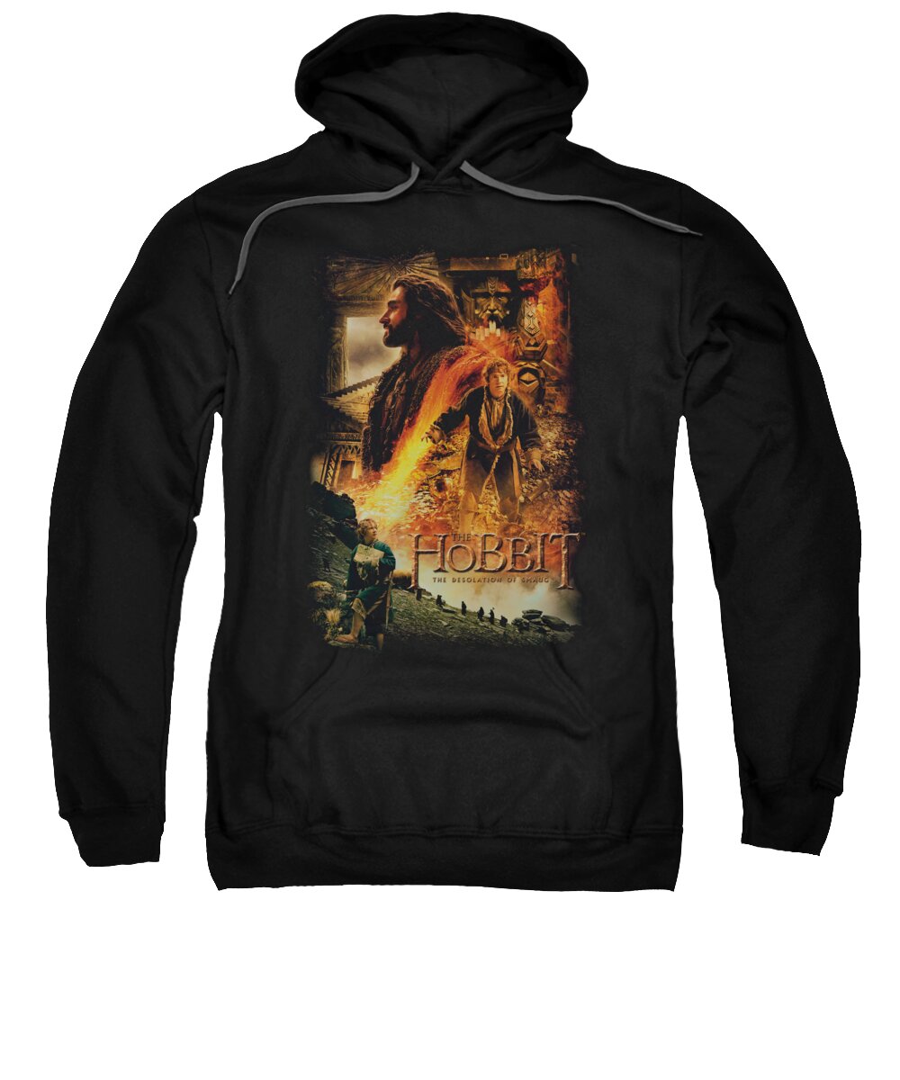 The Hobbit Sweatshirt featuring the digital art Hobbit - Golden Chamber by Brand A