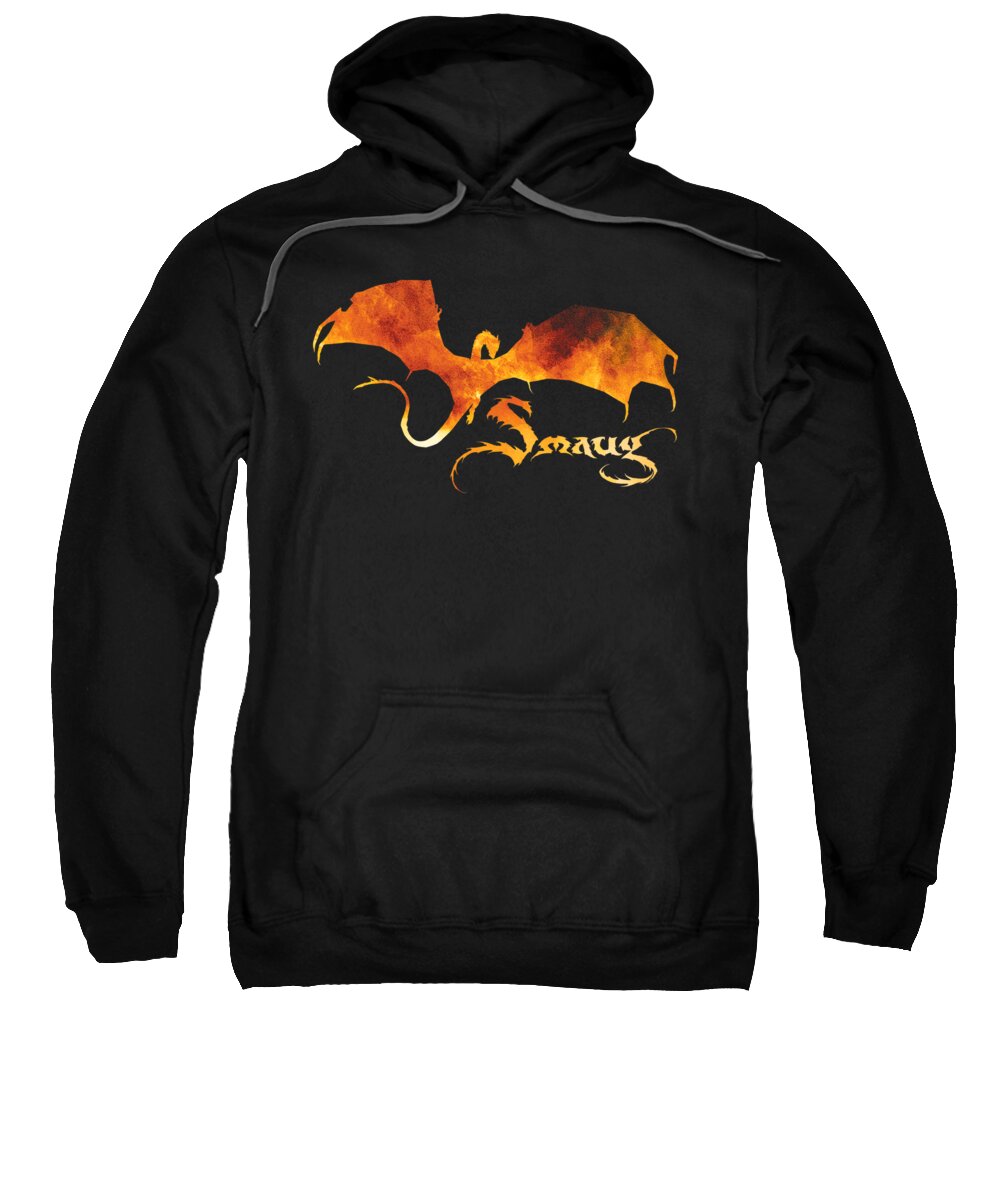  Sweatshirt featuring the digital art Hobbit - Smaug On Fire by Brand A