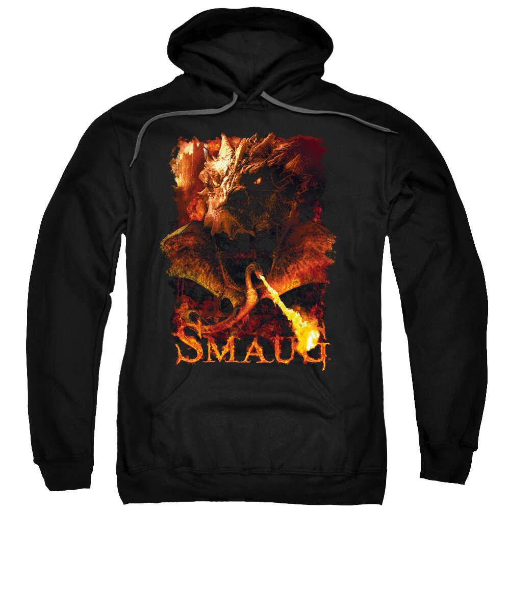  Sweatshirt featuring the digital art Hobbit - Smolder by Brand A