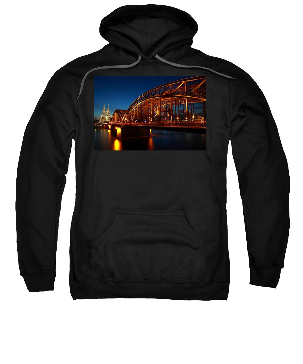 Horizontal Sweatshirt featuring the photograph Hohenzollern Bridge by Mihai Andritoiu