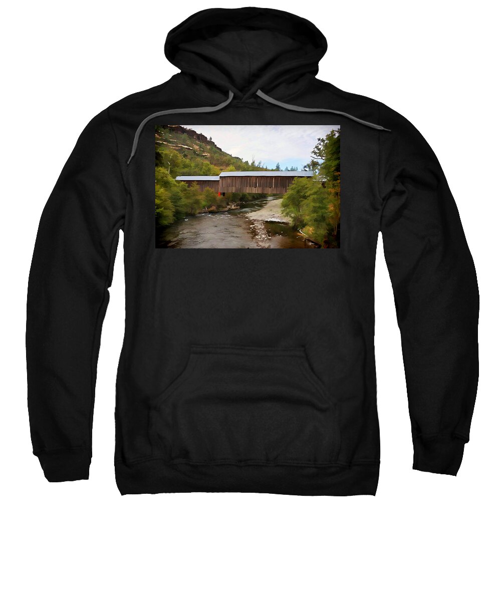 Chico Sweatshirt featuring the photograph Honey Run covered Bridge by Ron Roberts