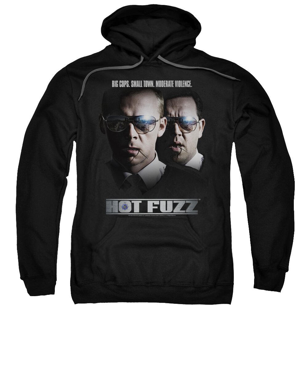 Hot Fuzz Sweatshirt featuring the digital art Hot Fuzz - Big Cops by Brand A