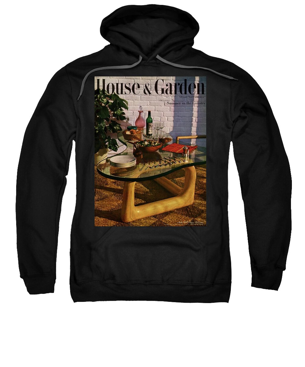House And Garden Sweatshirt featuring the photograph House And Garden Cover Featuring Brunch by John Rawlings