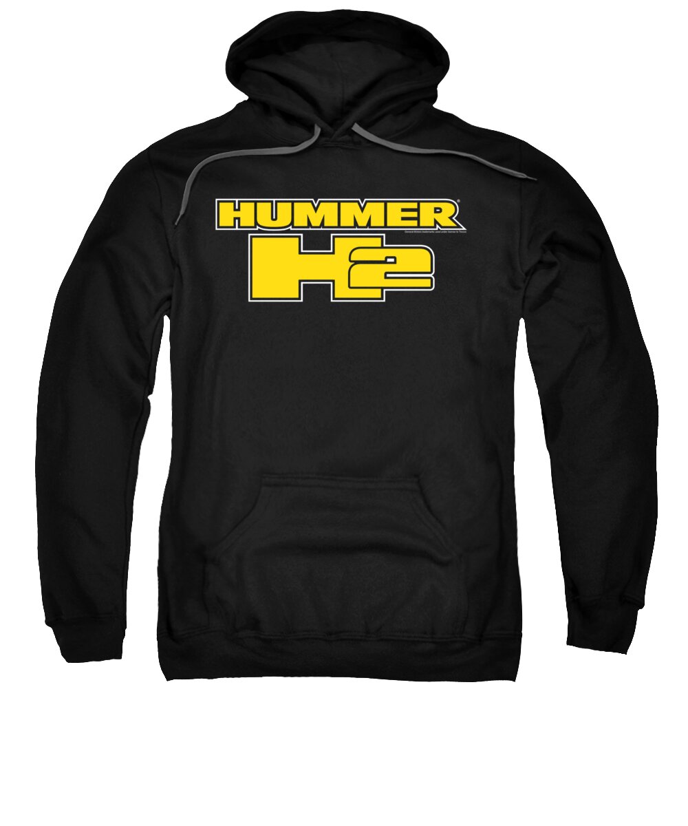 Logo Sweatshirt featuring the digital art Hummer - H2 Block Logo by Brand A