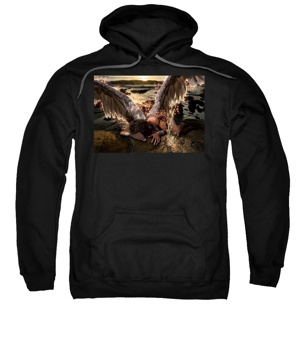 Angel Sweatshirt featuring the photograph I Know The Sadness You Bear by Acropolis De Versailles