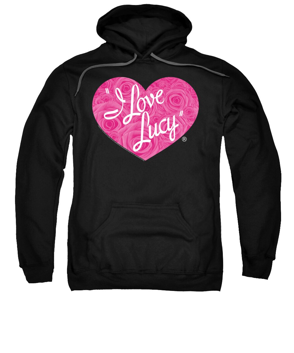 Heart Sweatshirt featuring the digital art I Love Lucy - Floral Logo by Brand A
