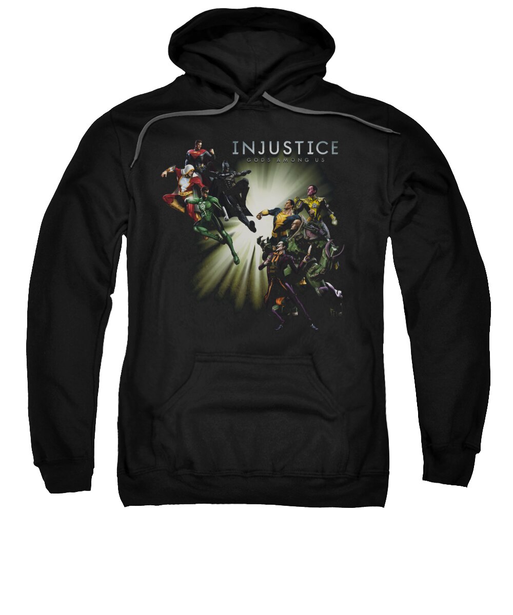 Comics Sweatshirt featuring the digital art Injustice Gods Among Us - Good Vs Evils by Brand A