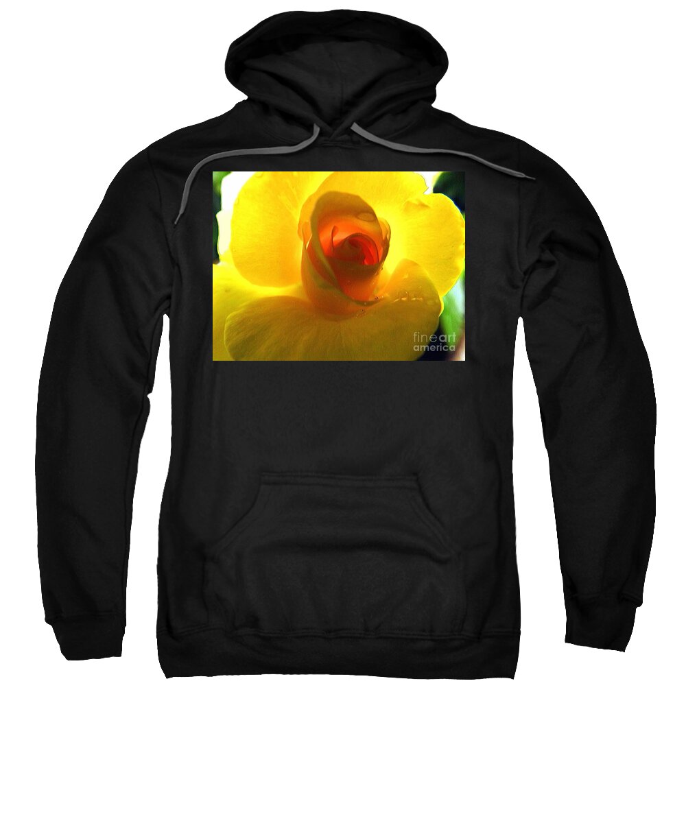 Rose Sweatshirt featuring the photograph Inner Glow by Robyn King