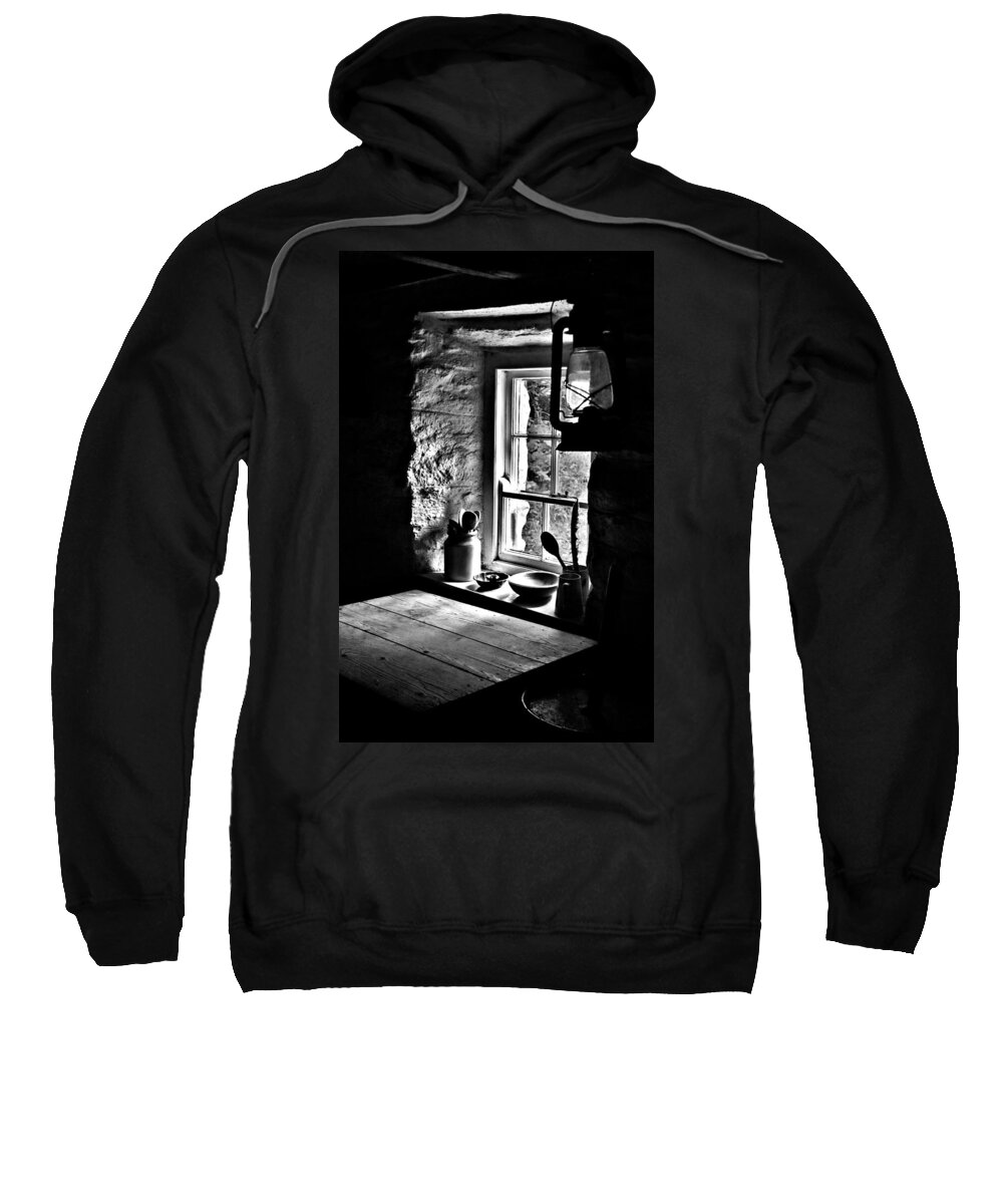 Ireland Sweatshirt featuring the photograph Irish Cottage Window by Nigel R Bell