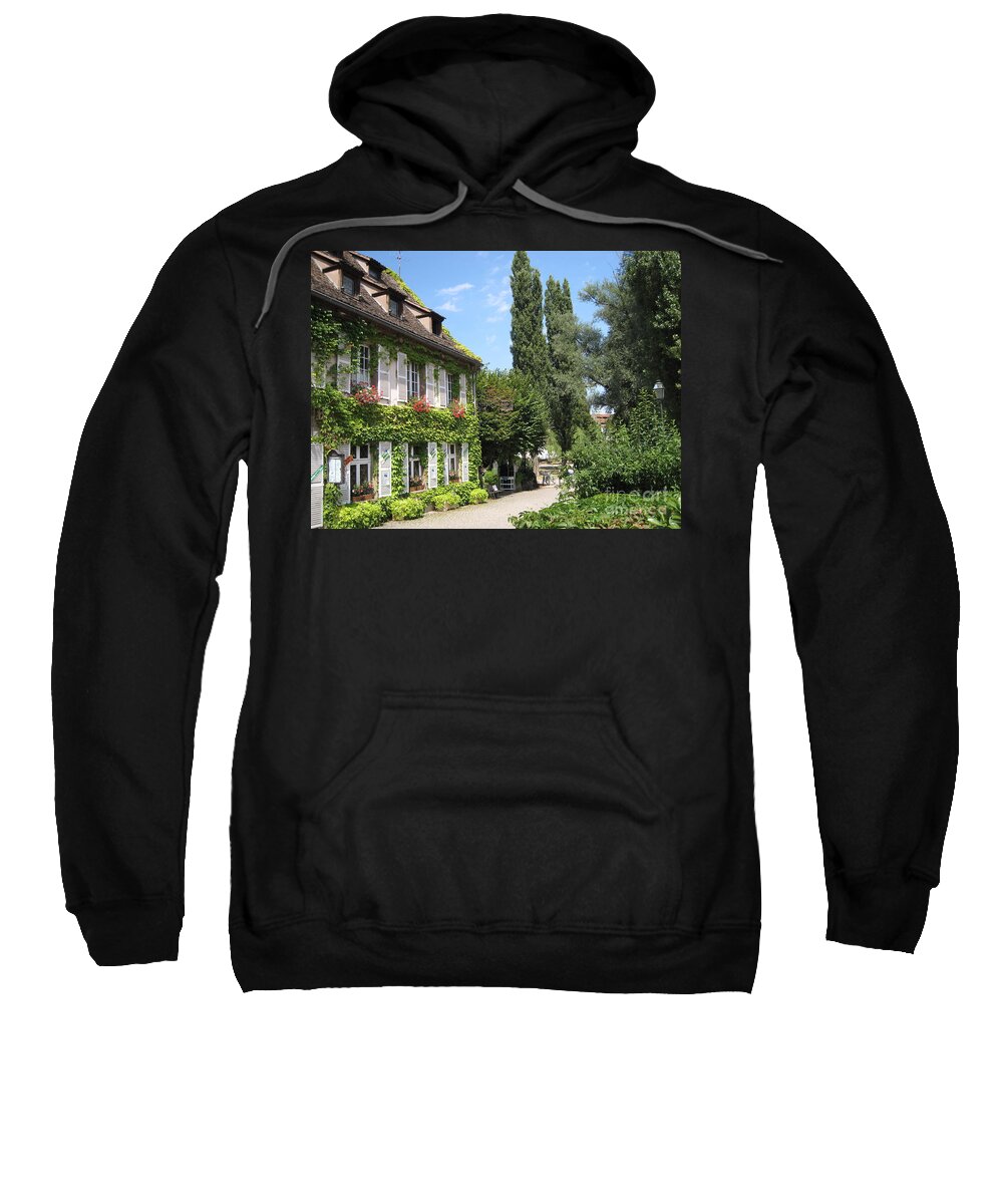 Timber Sweatshirt featuring the photograph Ivy covered house in Strasbourg France by Amanda Mohler
