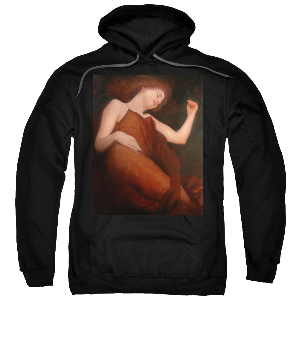 Sensuous Sweatshirt featuring the painting James Bay Interior by David Ladmore