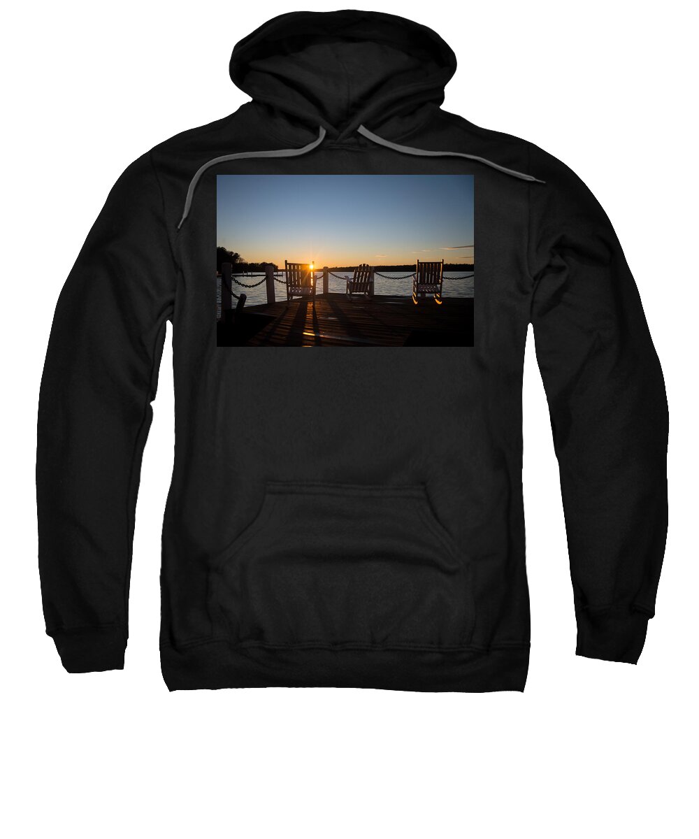 Sunset Sweatshirt featuring the photograph January sunset by Stacy Abbott