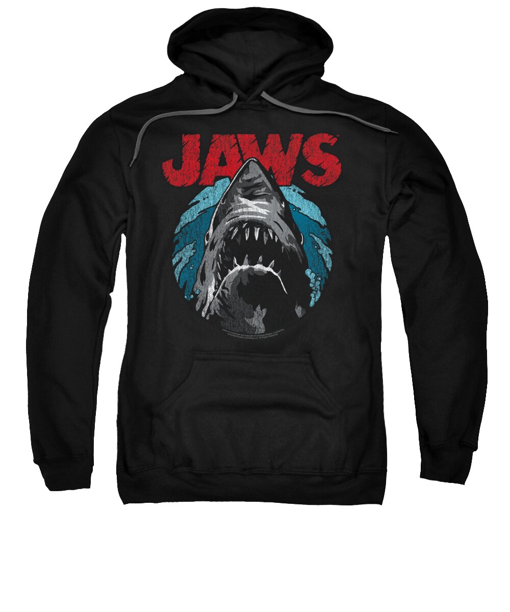  Sweatshirt featuring the digital art Jaws - Water Circle by Brand A