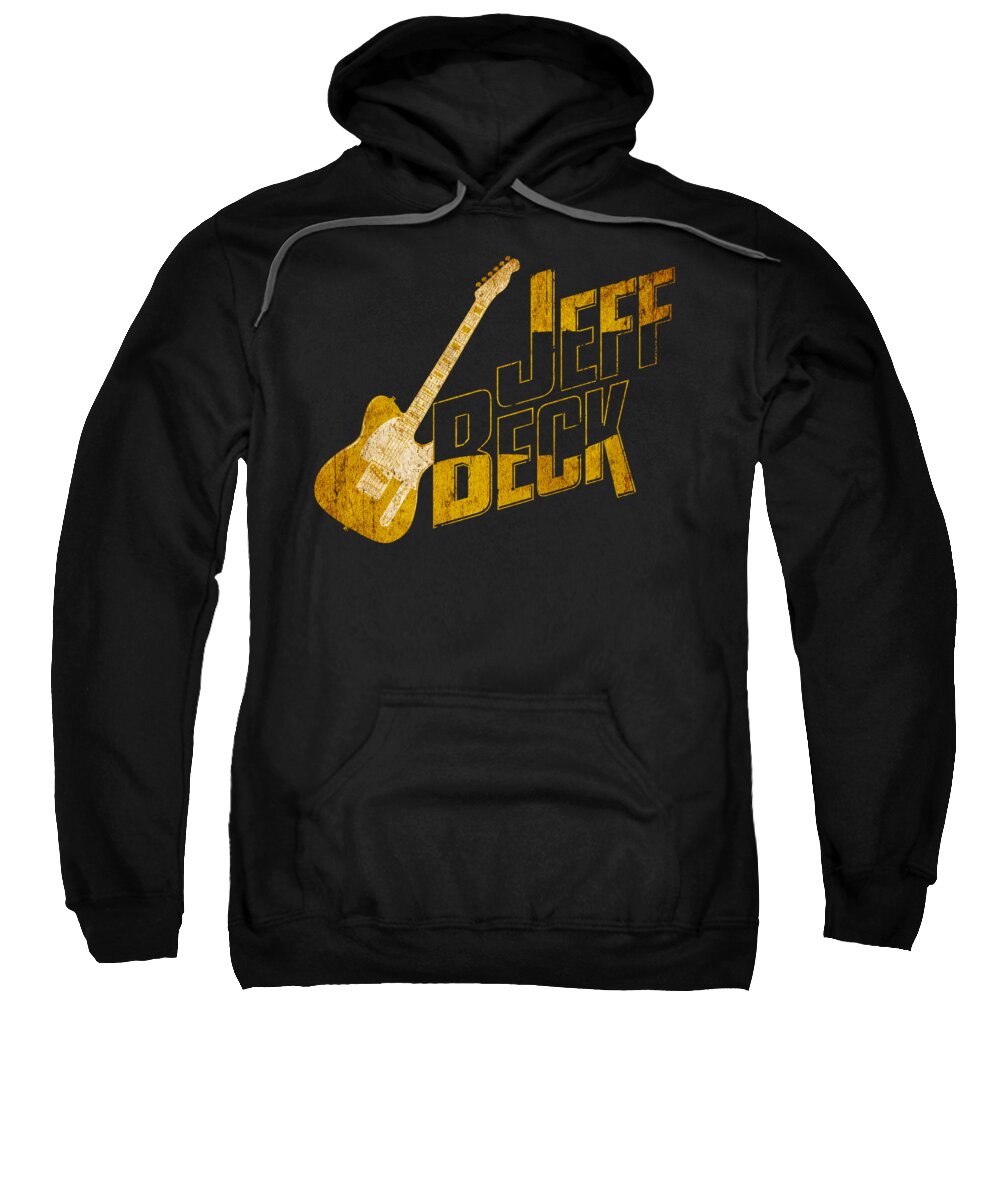  Sweatshirt featuring the digital art Jeff Beck - That Yellow Guitar by Brand A