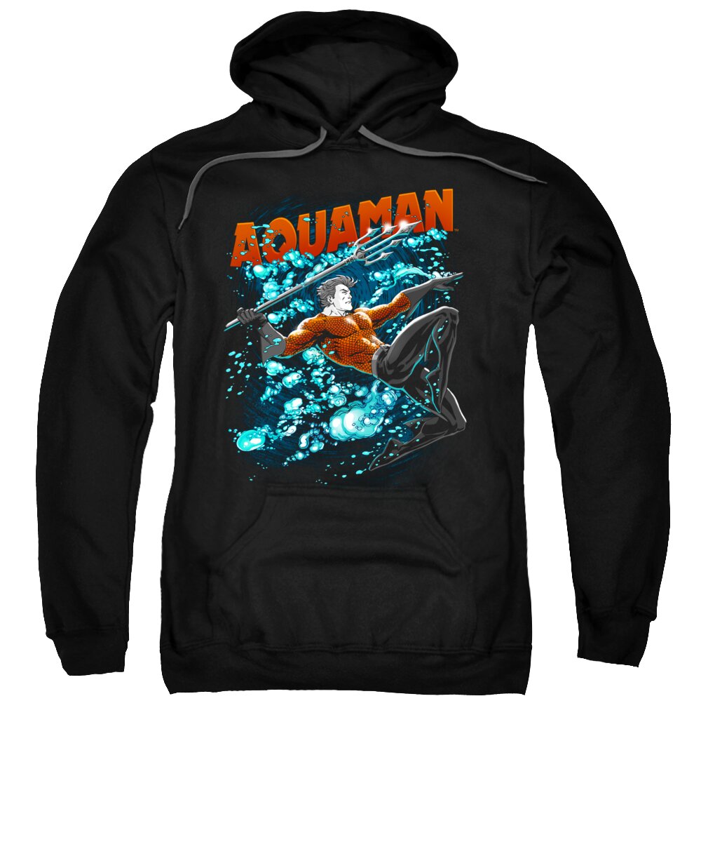  Sweatshirt featuring the digital art Jla - Aqua Bubbles by Brand A