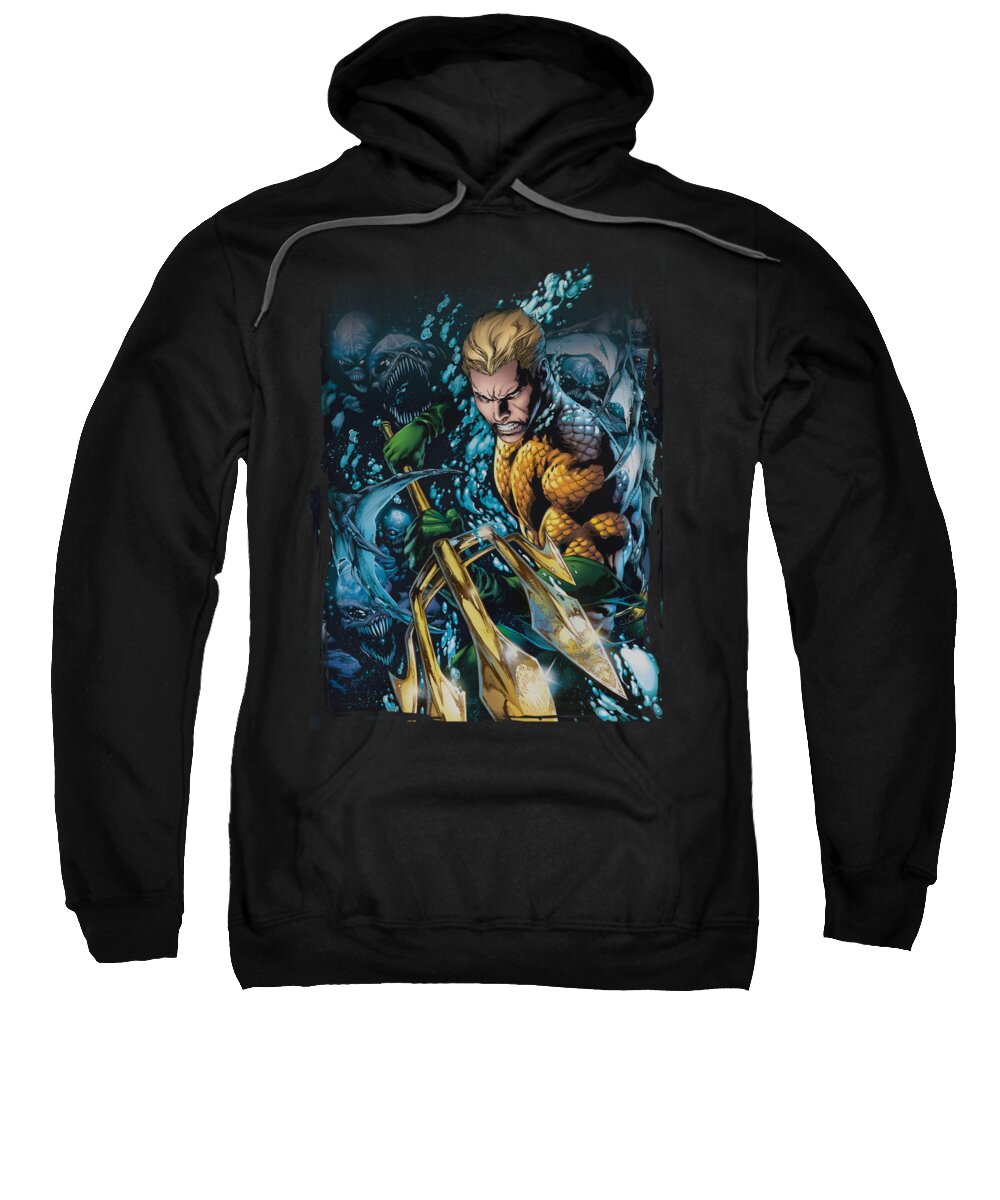 Justice League Of America Sweatshirt featuring the digital art Jla - Aquaman #1 by Brand A