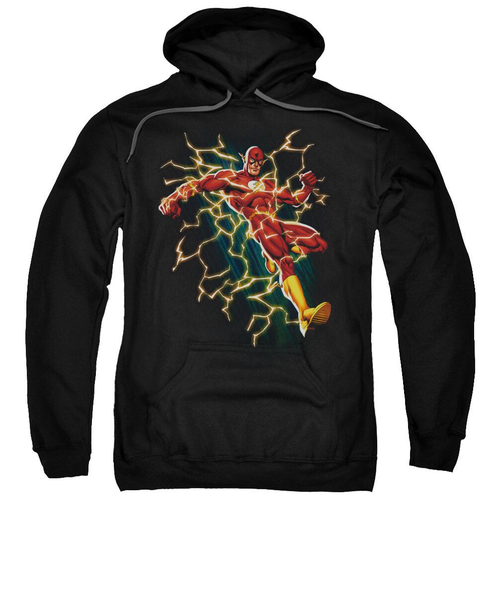 Justice League Of America Sweatshirt featuring the digital art Jla - Electric Death by Brand A