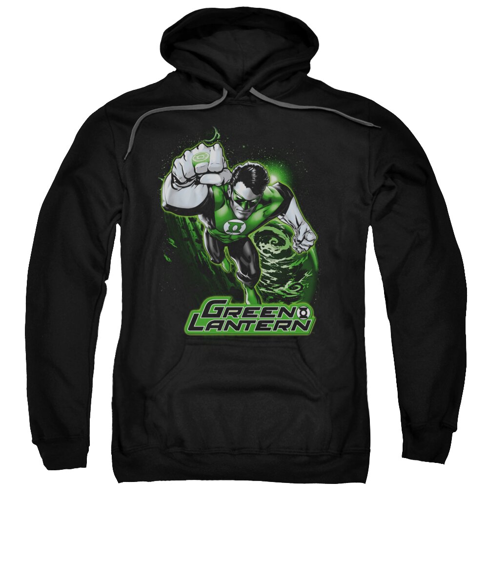  Sweatshirt featuring the digital art Jla - Green Lantern Green And Gray by Brand A