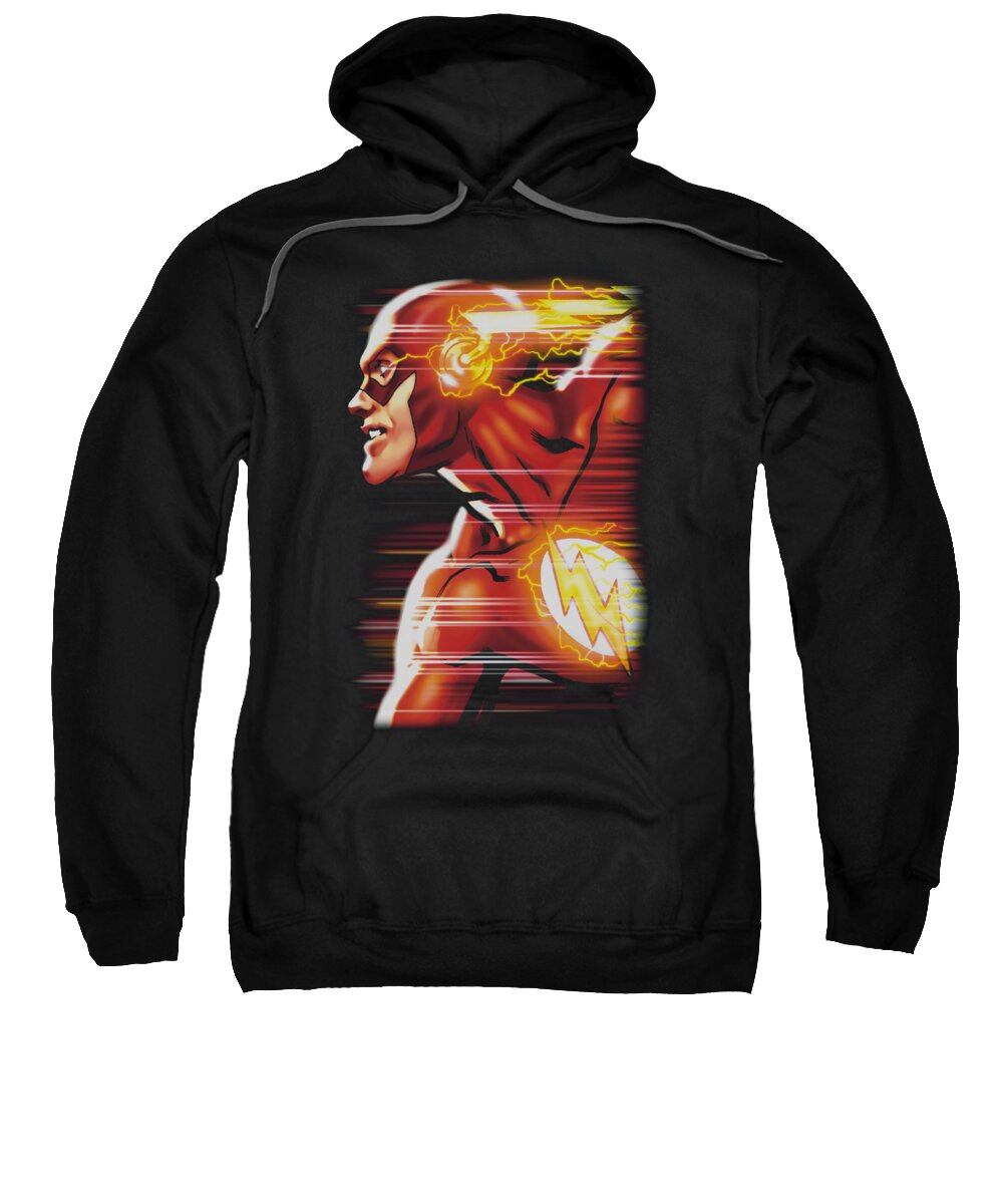 Justice League Of America Sweatshirt featuring the digital art Jla - Speed Head by Brand A