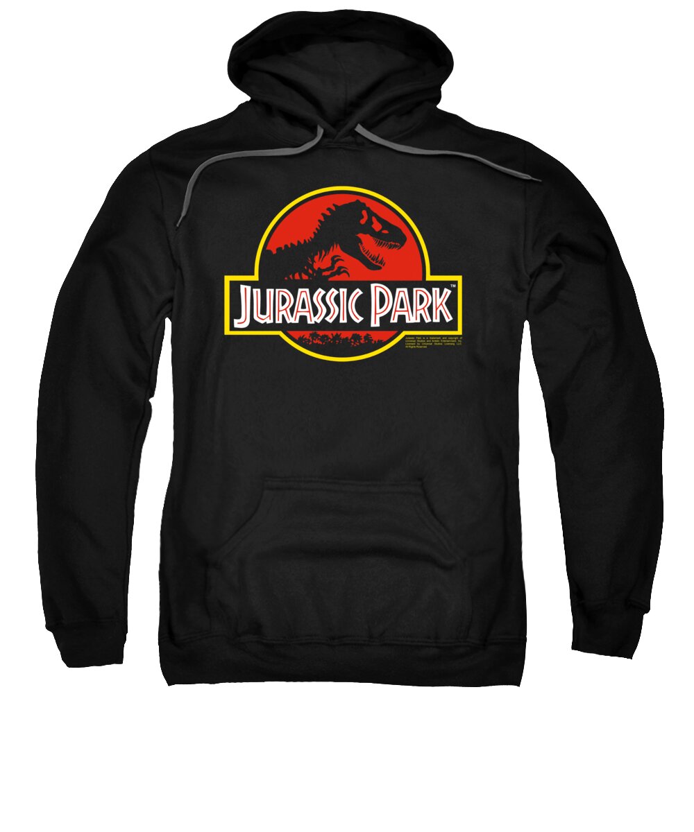 Dinosaur Sweatshirt featuring the digital art Jurassic Park - Classic Logo by Brand A