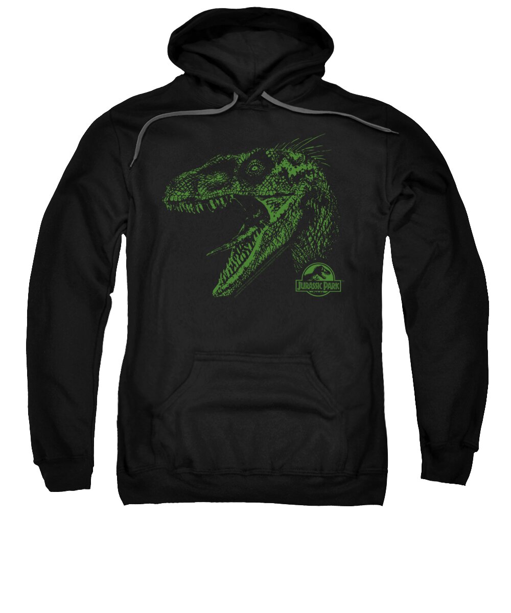 Jurassic Park Sweatshirt featuring the digital art Jurassic Park - Raptor Mount by Brand A