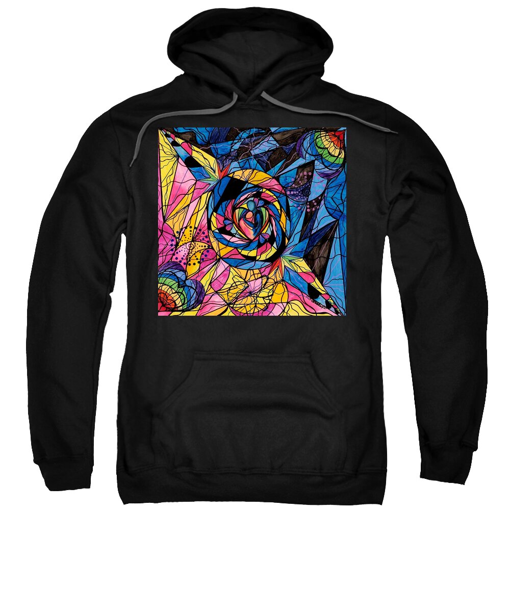 Kindred Soul Sweatshirt featuring the painting Kindred Soul by Teal Eye Print Store