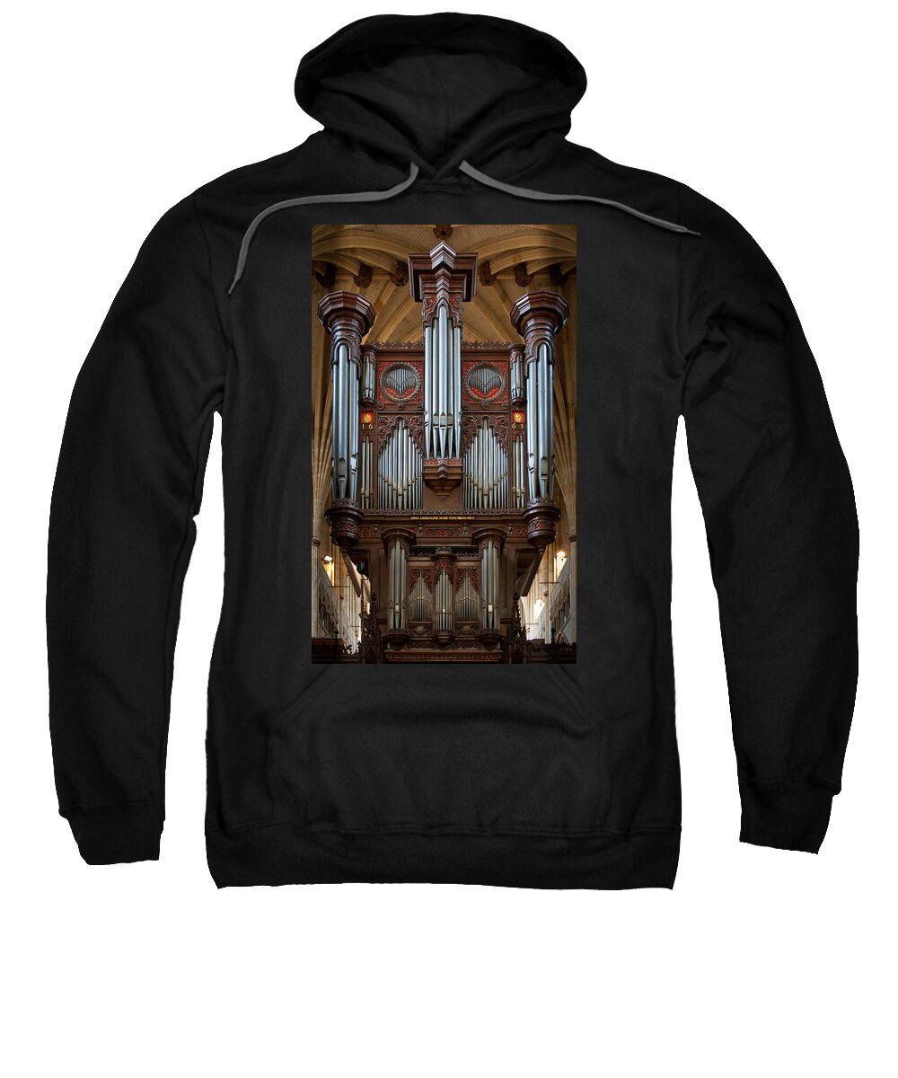 Pipe Organ Sweatshirt featuring the photograph King of Instruments by Jenny Setchell