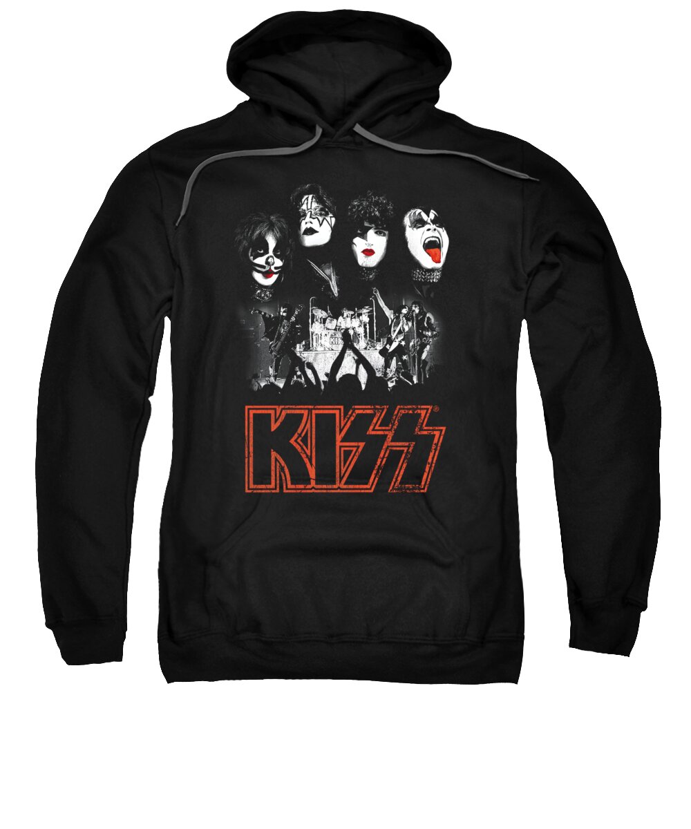  Sweatshirt featuring the digital art Kiss - Rock The House by Brand A