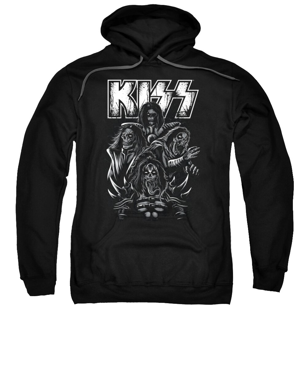  Sweatshirt featuring the digital art Kiss - Skull by Brand A
