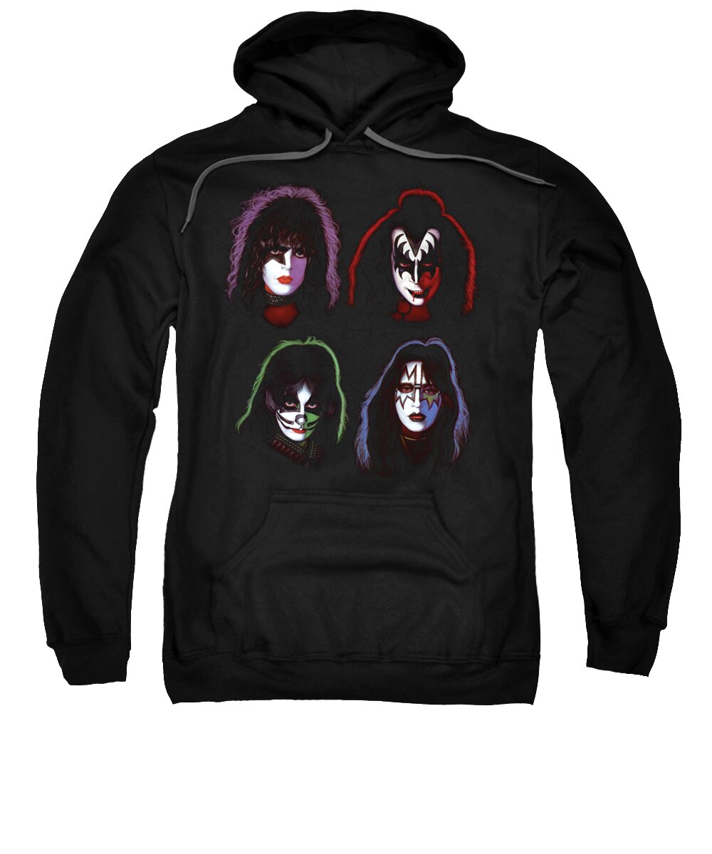 Celebrity Sweatshirt featuring the digital art Kiss - Solo Heads by Brand A