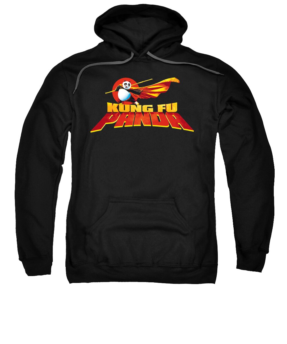 Sweatshirt featuring the digital art Kung Fu Panda - Logo by Brand A