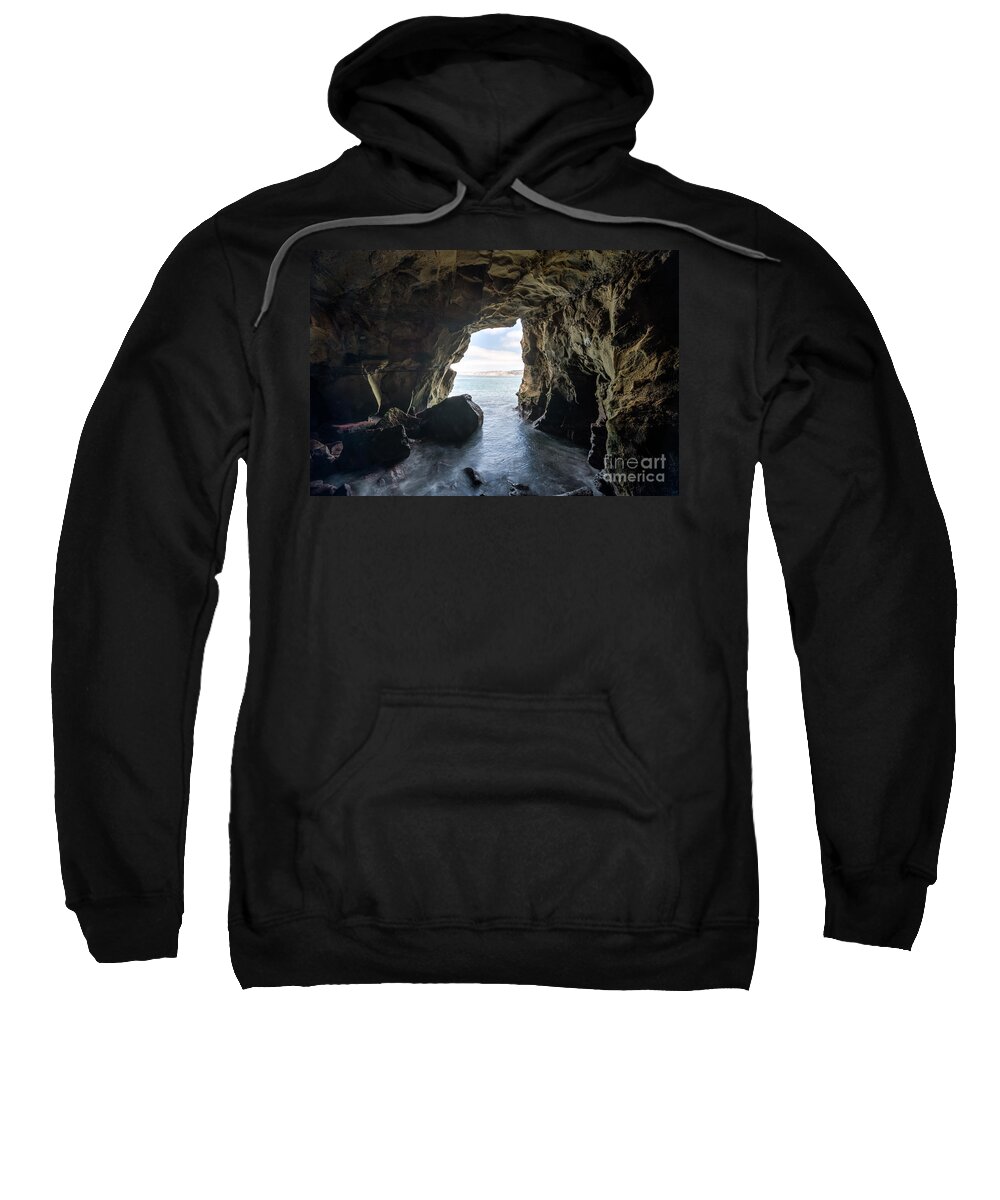 La Jolla Sweatshirt featuring the photograph La Jolla Cave by Michael Ver Sprill