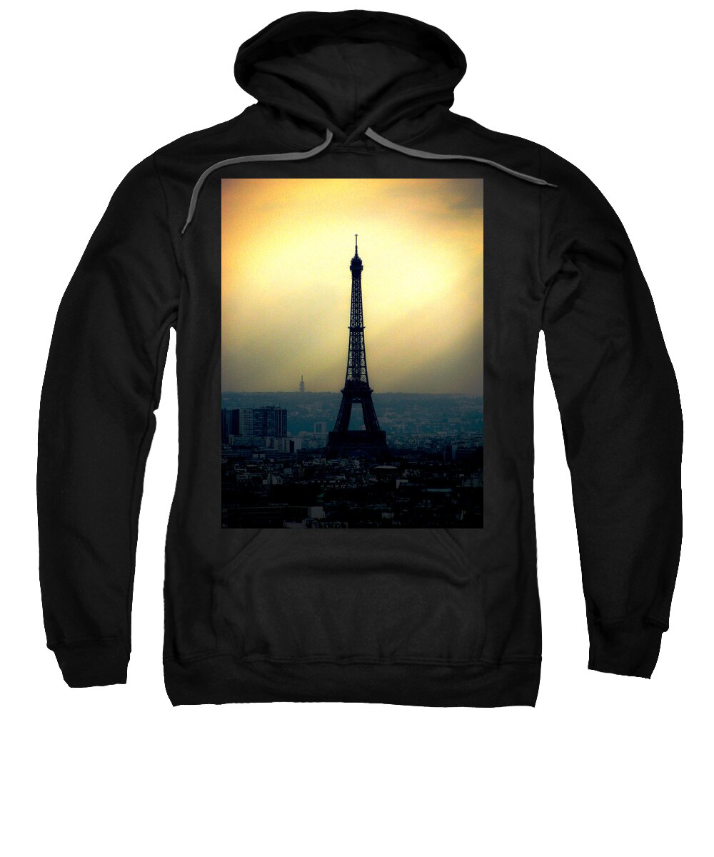 Paris Sweatshirt featuring the photograph La Tour Eiffel by Lisa Chorny