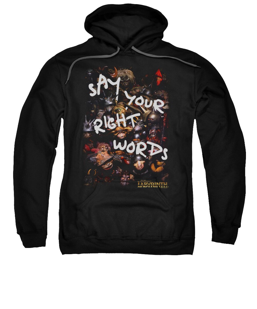 Labyrinth Sweatshirt featuring the digital art Labyrinth - Right Words by Brand A