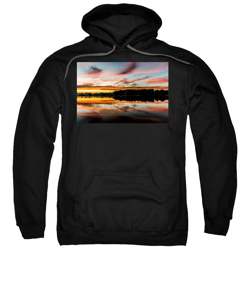 Sunset Sweatshirt featuring the photograph Lake Sunset by Marcus Hustedde