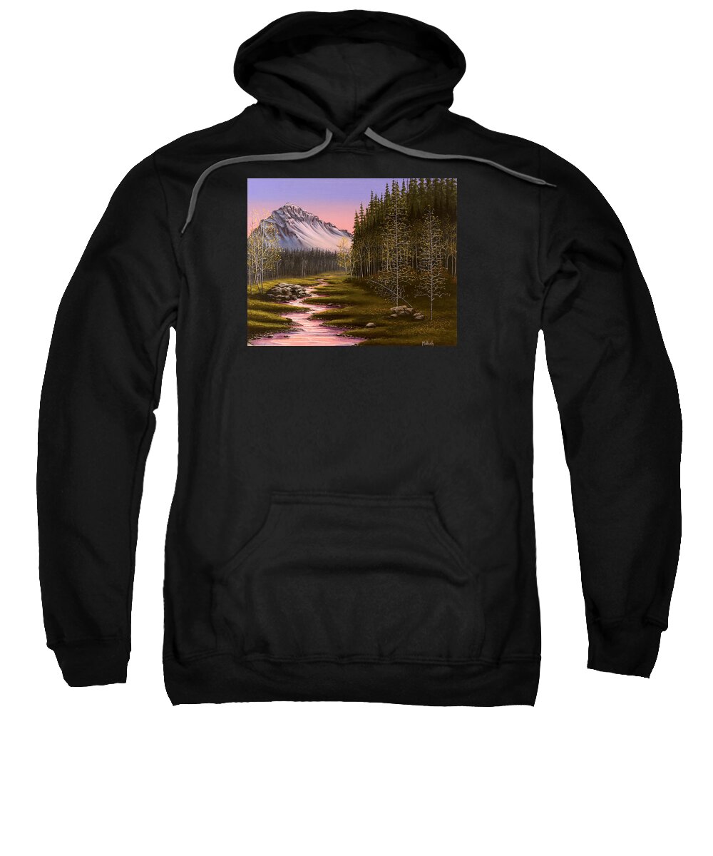 Sunset Sky Sweatshirt featuring the painting Late in the Day by Jack Malloch