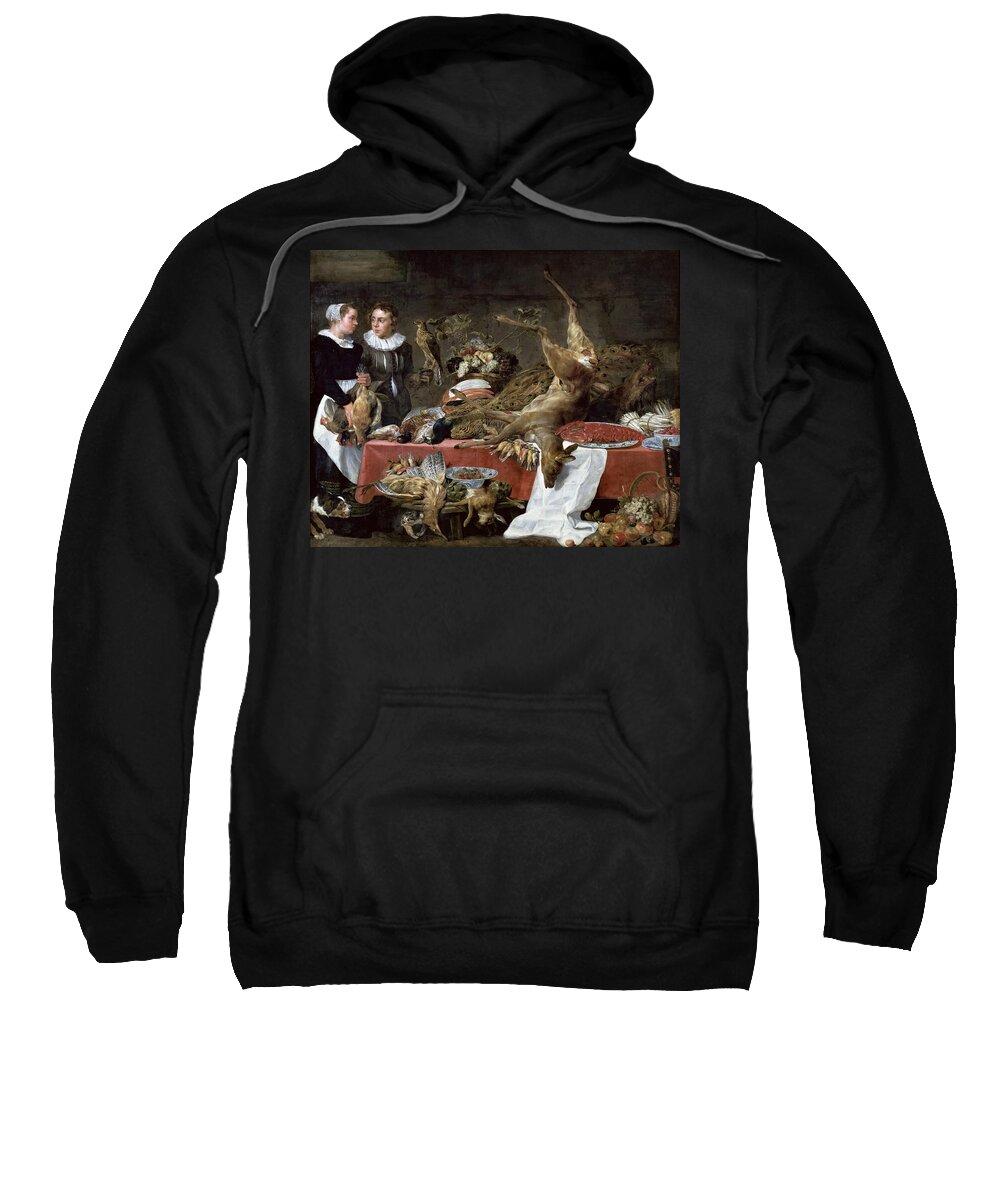 Storeroom Sweatshirt featuring the photograph Le Cellier Oil On Canvas by Frans Snyders or Snijders