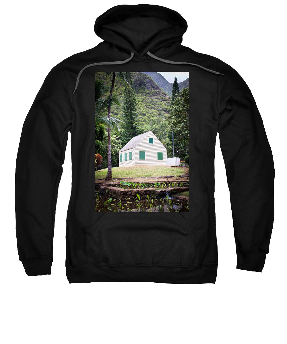 Hawaii Sweatshirt featuring the photograph Little House By The Taro Pond by Christie Kowalski