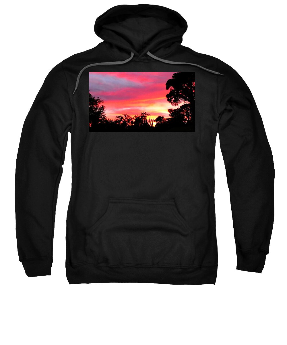Sunset Sweatshirt featuring the photograph Magenta Sunset by DigiArt Diaries by Vicky B Fuller