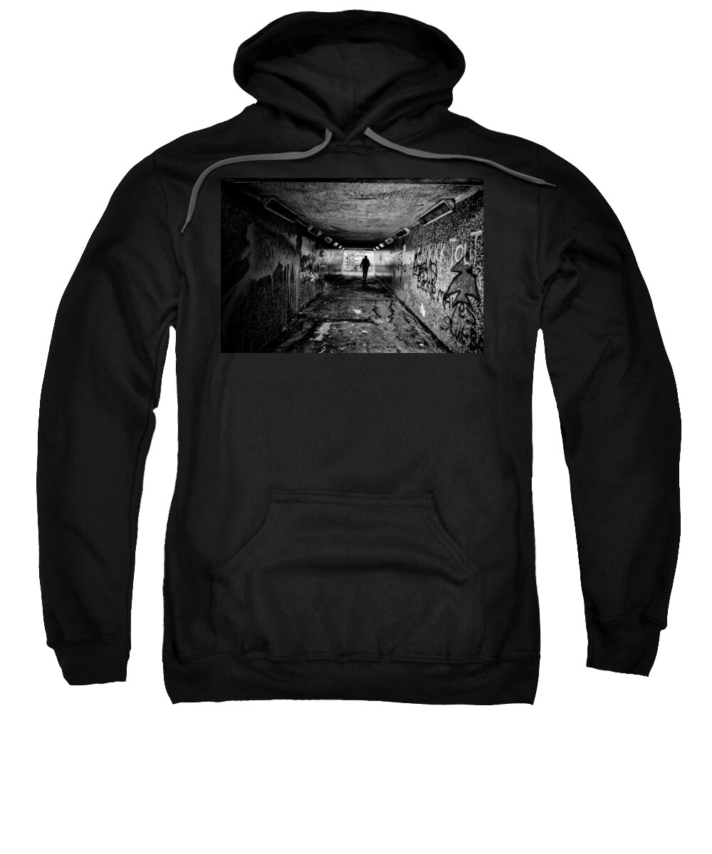 Subway Sweatshirt featuring the photograph Man in Subway by Nigel R Bell