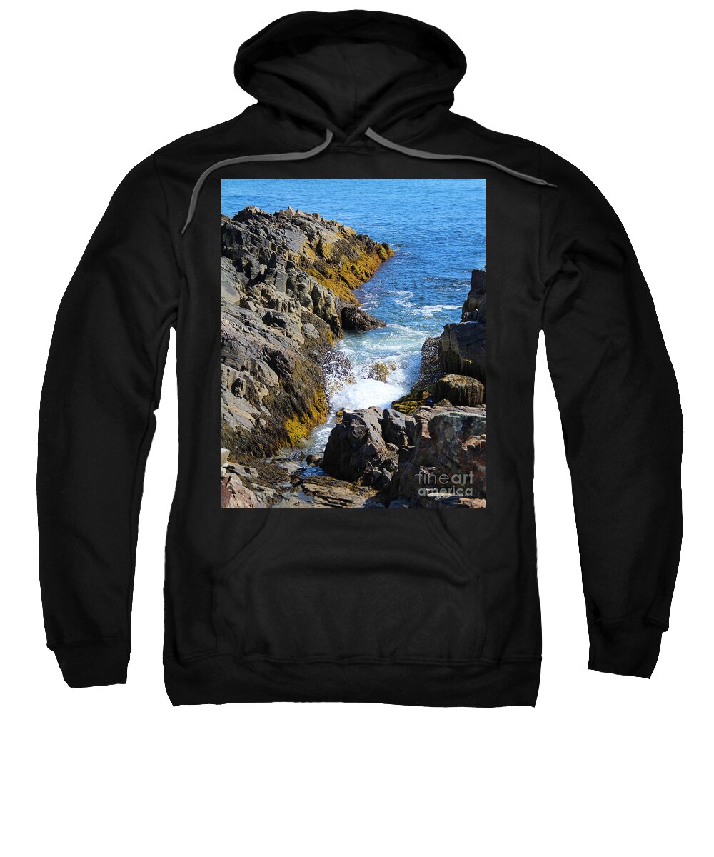 Landscape Sweatshirt featuring the photograph Marginal Way Crevice by Jemmy Archer