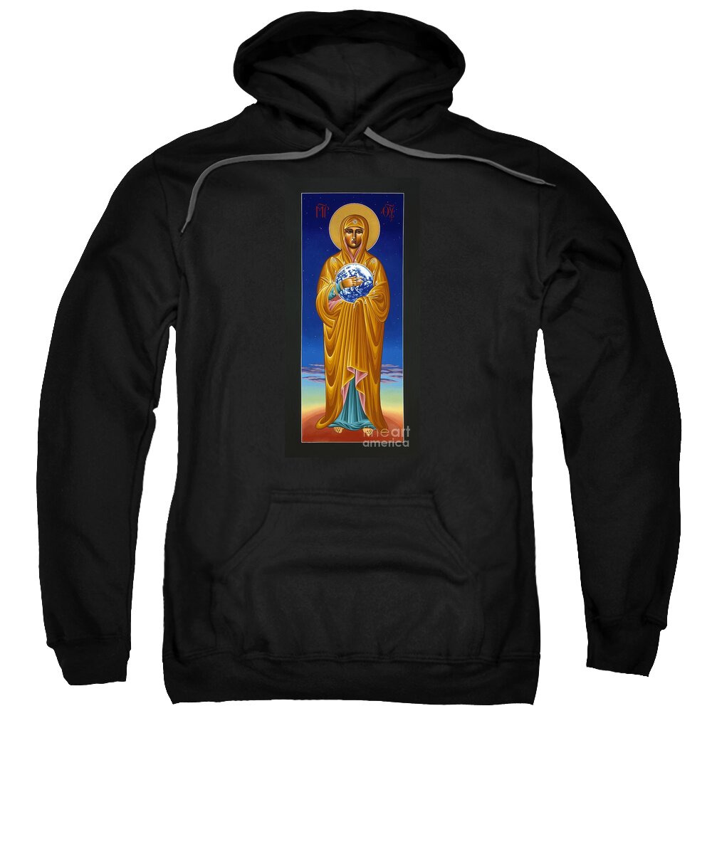 Mother Of All Nations Sweatshirt featuring the painting Mary Most Holy Mother of All Nations 080 by William Hart McNichols