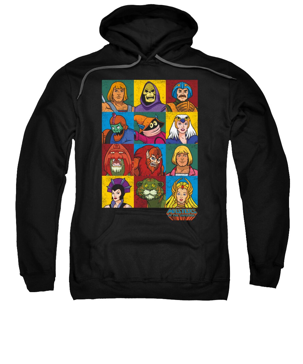  Sweatshirt featuring the digital art Masters Of The Universe - Character Heads by Brand A