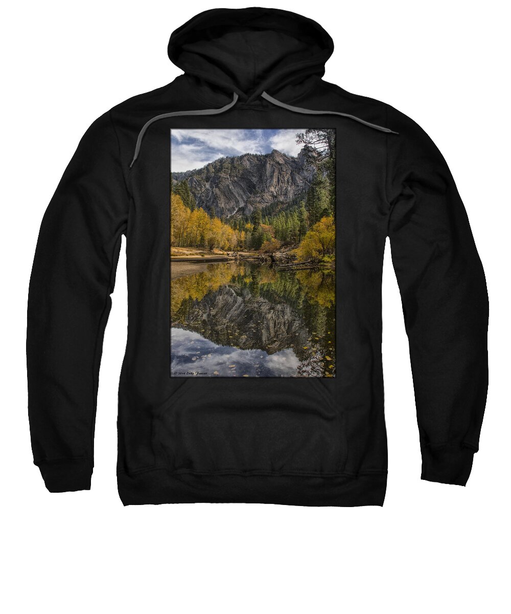 Yosemite Sweatshirt featuring the photograph Merced River Relfection by Erika Fawcett
